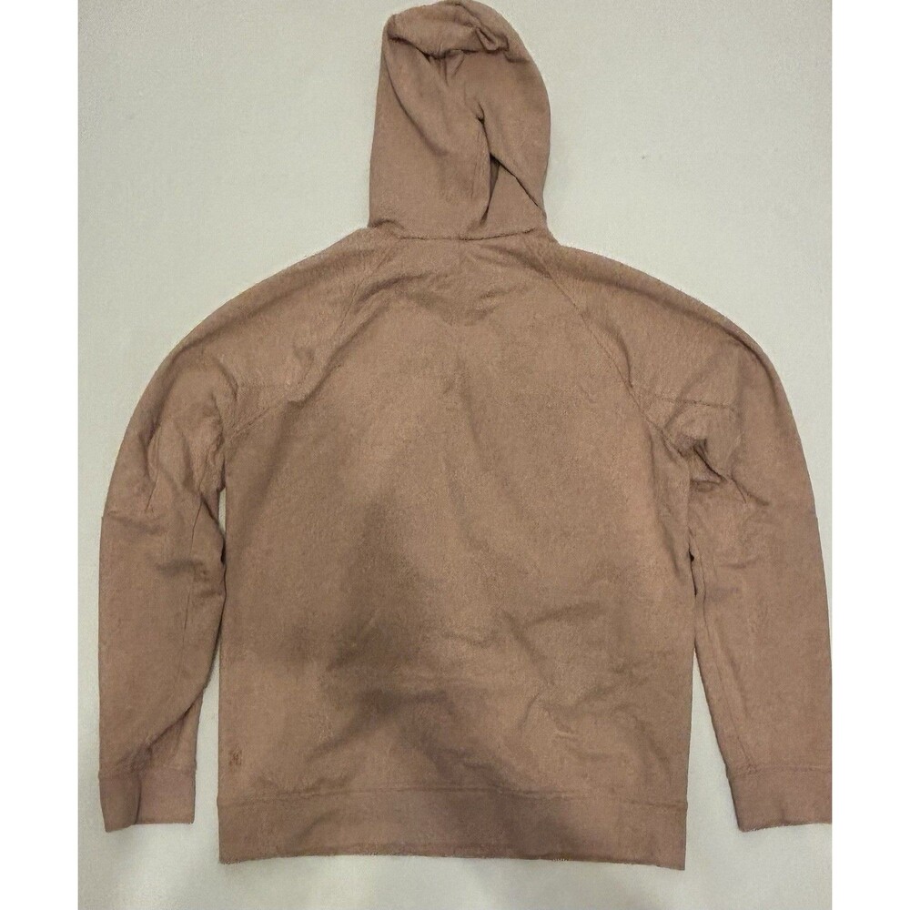 lululemon Beige Men's M Pullover Hoodie Drawstring Solid Jersey Logo - Picture 2 of 5